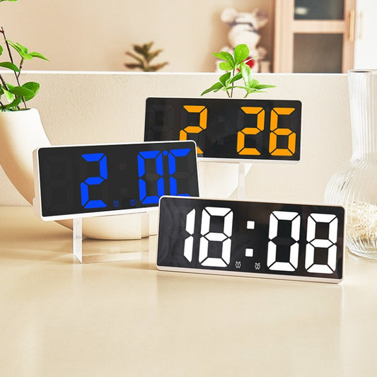 LED Bedside Alarm Clock Battery Plug-In Dual-Purpose Clock(Orange) by bashfashion