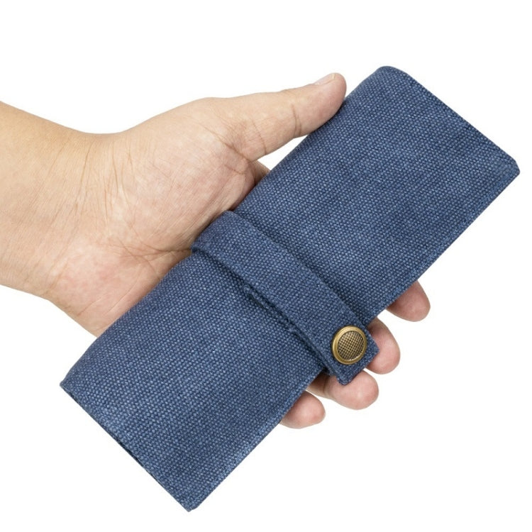 Nylon Canvas Watch & Strap Portable Storage Bag(Blue) by bashfashion
