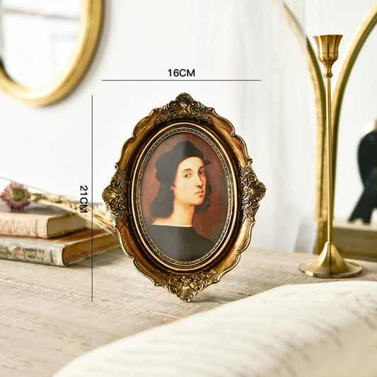 Retro Imitation Wood Home Decor Photo Frames, Spec: Oval-6 inches by bashfashion