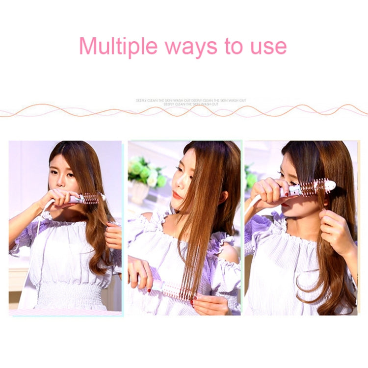 GeLinSi GLS-003 20W 2 in 1 Ceramic Glaze Mini Curler Comb, EU Plug(Purple) by bashfashion