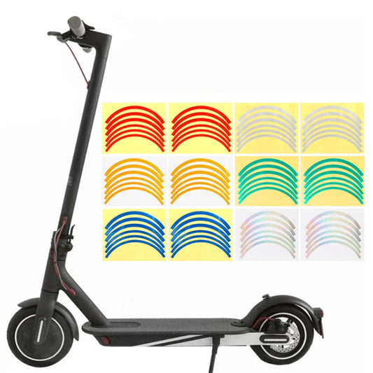 2 Sets Wheel Hub Protective Sticker For Scooter Bicycle Electric Vehicle(Red) by bashfashion