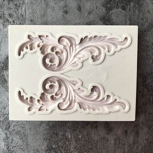 5 PCS Relief Fondant Cake Silicone Mold DIY Chocolate Mold,Style: D215 by bashfashion