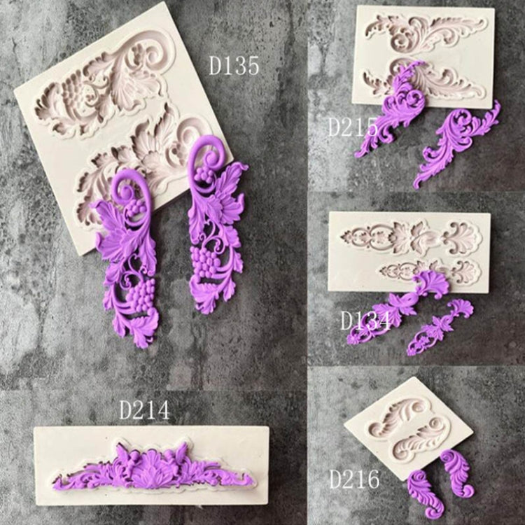 5 PCS Relief Fondant Cake Silicone Mold DIY Chocolate Mold,Style: D216 by bashfashion