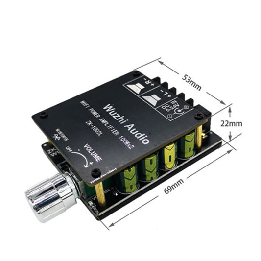 ZK-1002L Mini High Power Bluetooth Amplifier Board with Knob Adjust Volume Switch by bashfashion