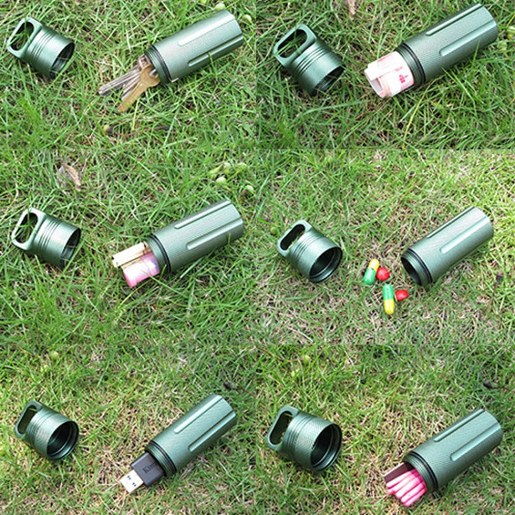 Aluminum Alloy Full Seal EDC Waterproof Can Outdoor Survival Equipment(Orange) by bashfashion