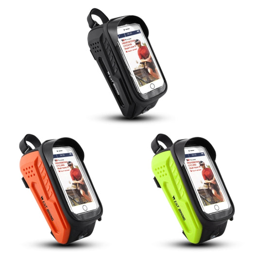 WEST BIKING Bicycle Front Bag TPU Hard Shell Riding Front Beam Bag(Black) by WEST BIKING