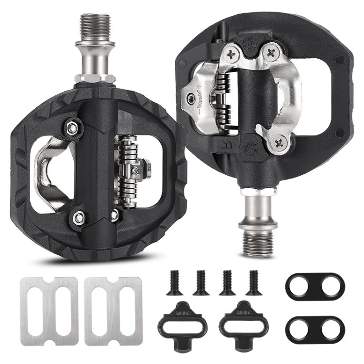 WEST BIKING Mountain Bike Aluminum Alloy Bearing Single-sided Self-locking Pedal(Black) by WEST BIKING