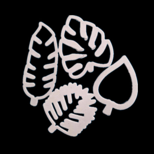 2 Sets 4 In 1 Tropical Leaf Fondant Cake Mold Cookie Mold by bashfashion