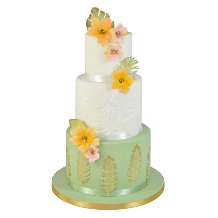 2 Sets 4 In 1 Tropical Leaf Fondant Cake Mold Cookie Mold by bashfashion