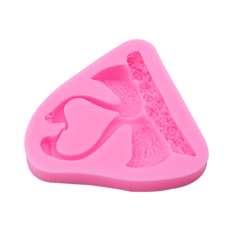 2 PCS Double Swan Rose DIY Fondant Baking Cake Liquid Silicone Mold by bashfashion