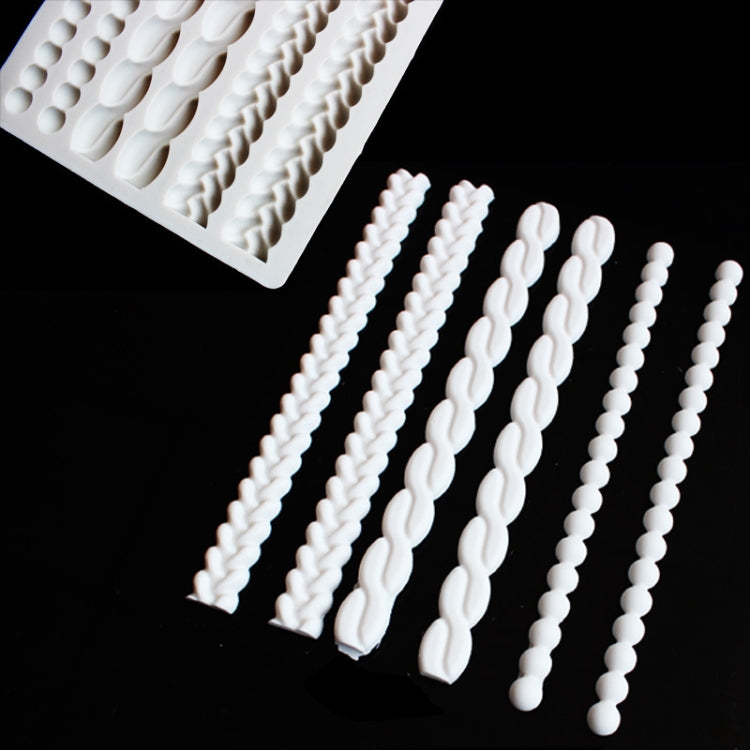 Pearl Twist Braided Fondant Cake Silicone Mold(Pink) by bashfashion