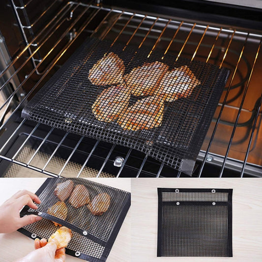 Vc005 BBQ Non-Stick Mesh Grilling Bag, Size: Black (30 x 27cm) by bashfashion