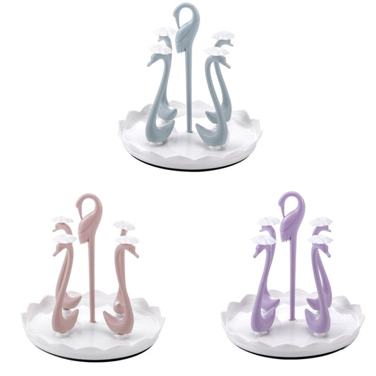 Home Portable Drainer Cup Holder With Rotatable Tray, Specification: Four Cups(Light Pink) by bashfashion