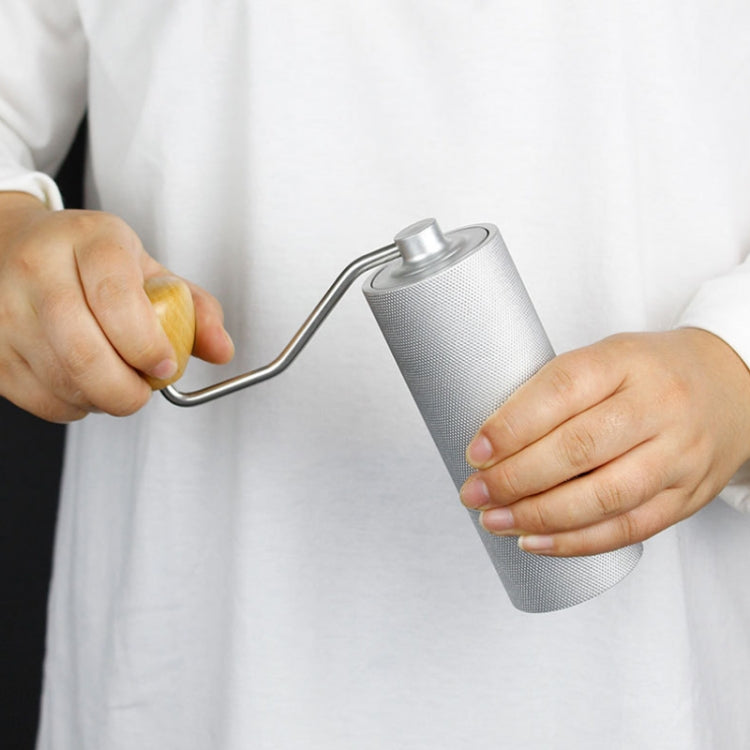 CNC Stainless Steel Hand Crank Coffee Bean Grinder, Specification: Pentagon Gray by bashfashion