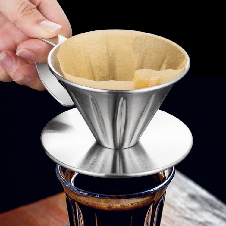 Double-layer Stainless Steel Pour-over Coffee Filter, Size: Small by bashfashion