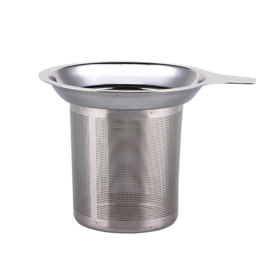 304 Stainless Steel Teapot Flat Bottom High Density Strainer With Handle(Silver) by bashfashion