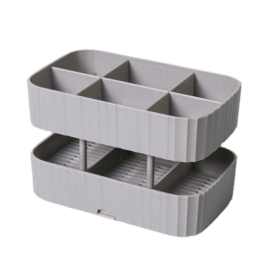 Kitchen Spoon Knife Rack Draining Chopsticks Cage Multifunctional Storage Box(Grey) by bashfashion