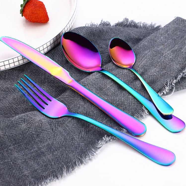 4PCS/Set Stainless Steel Western Steak Fork Spoon Knife Set, Color: Golden by bashfashion