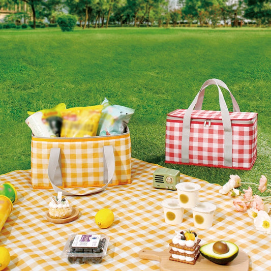 JY2209 Camping Moistureproof Portable Picnic Basket Set, Spec: Red White by bashfashion