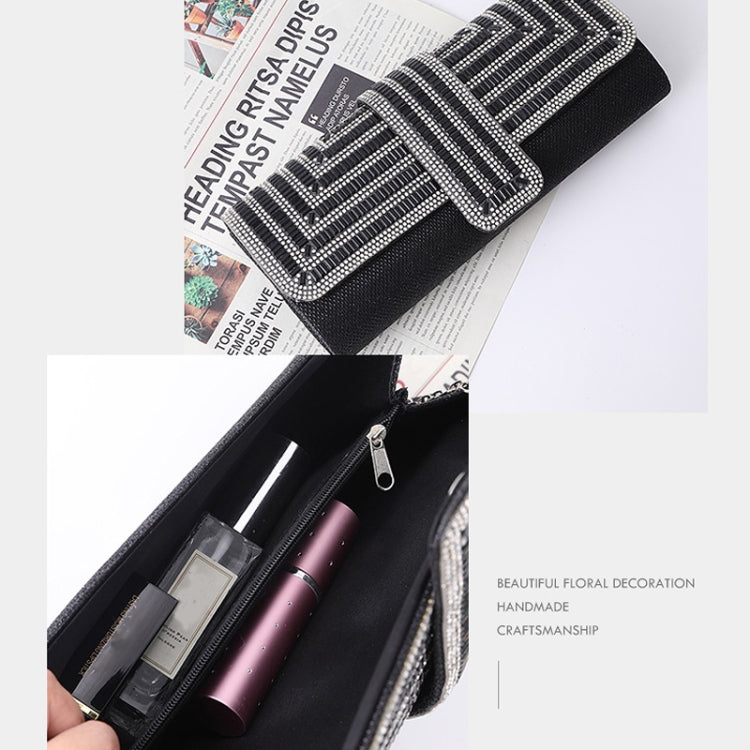 Ladies Evening Bag Shoulder Bag Hand Messenger Bag(Black) by bashfashion