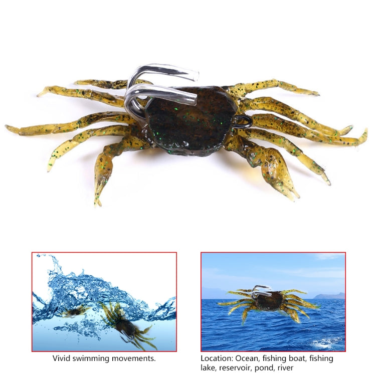 3 PCS HENGJIA SO068 Submerged Crab Hook Anti-hanging Bottom Ice Fishing Bait, Color: 8cm 19g 3 by HENGJIA
