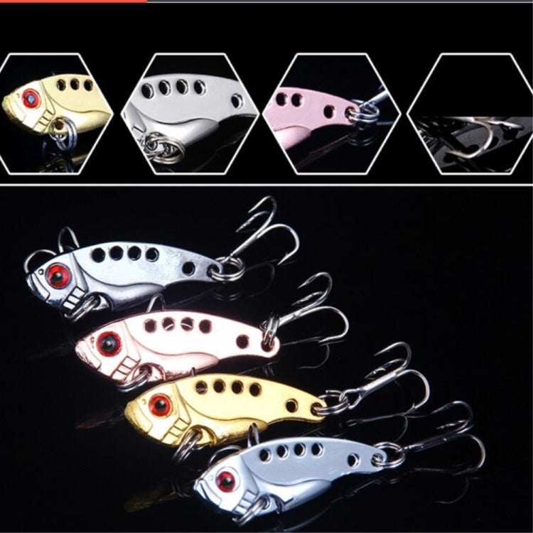 1 Set HENGJIA VIB013 Metal VIB Fake Bait Electroplated Hard Bait, Specification: 4cm 7g(4 Colors) by HENGJIA
