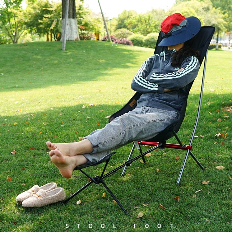 Collapsible Footstool For Camping Foot Recliner Foot Rest(Black) by bashfashion