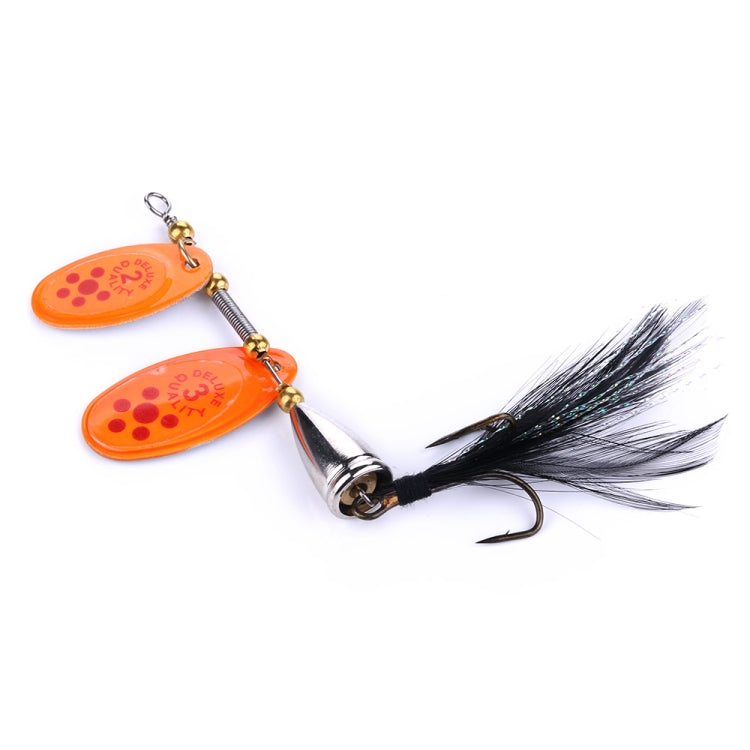 HENGJIA SP304 6.5cm 13g Feather Hook Rotating Sequin Road Lure Bait(Black) by HENGJIA