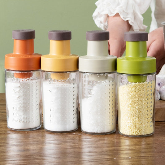 Quantitative Sugar Control Bottle Sugar Jar Dust-proof Sealed Seasoning Bottle With Lid(Yellow) by bashfashion