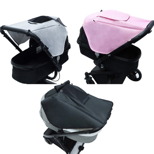 Universal Baby Stroller Accessories Sun Shade Cover With Visible Sunroof(Black) by bashfashion