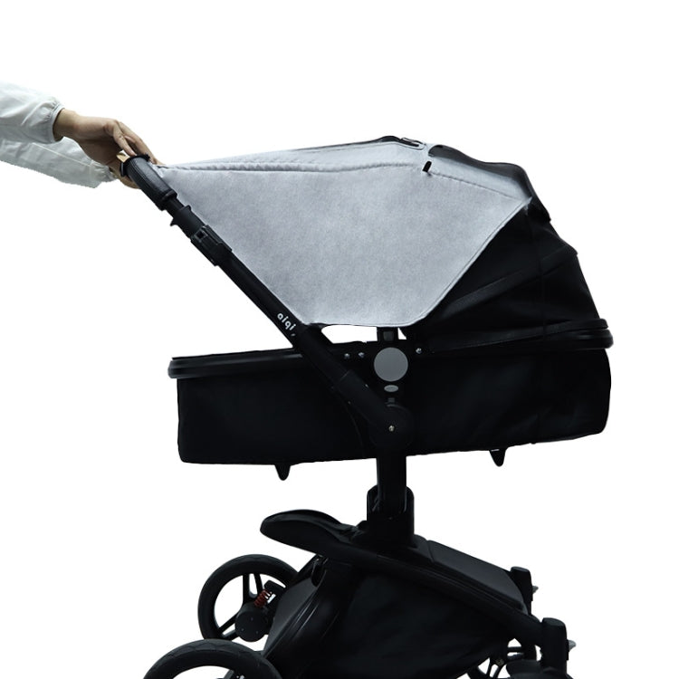 Universal Baby Stroller Accessories Sun Shade Cover With Visible Sunroof(Black) by bashfashion
