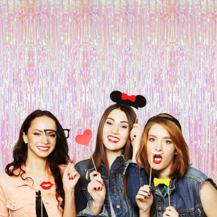 Candy Rain Curtain Festive Party Decoration Photo Background, Size: 1x2M Green by bashfashion