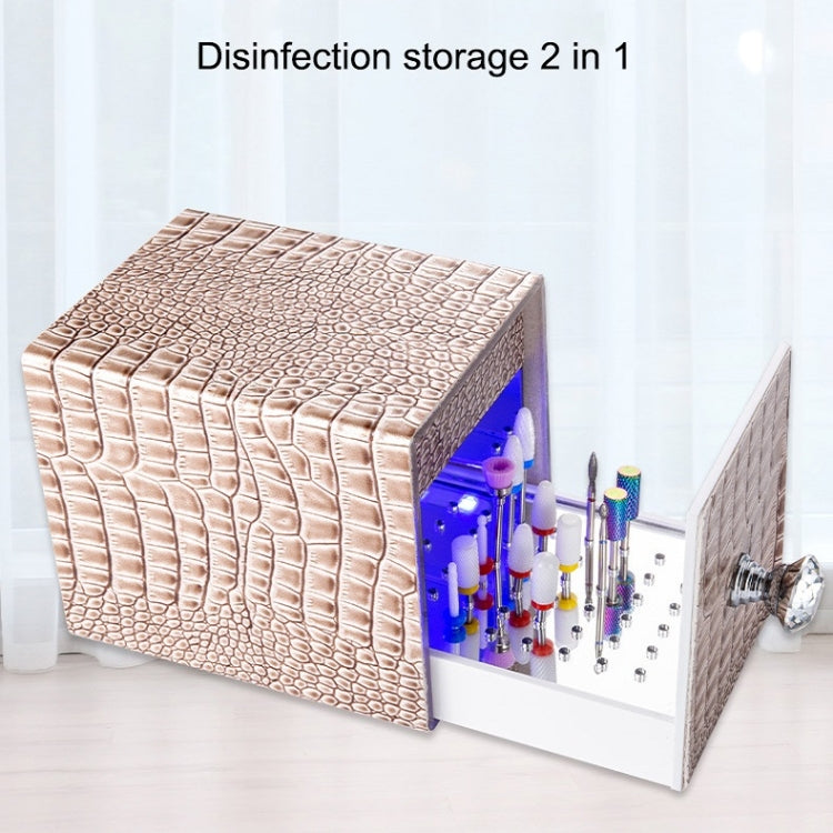 Dustproof Blue Light Disinfection Nail Polisher Storage Box(White) by bashfashion