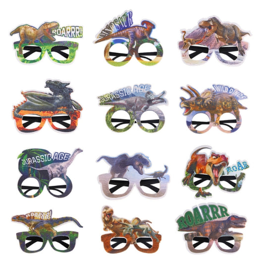 3 PCS Dinosaur Funny Glasses Birthday Party Decoration Photo Props(K Model) by bashfashion