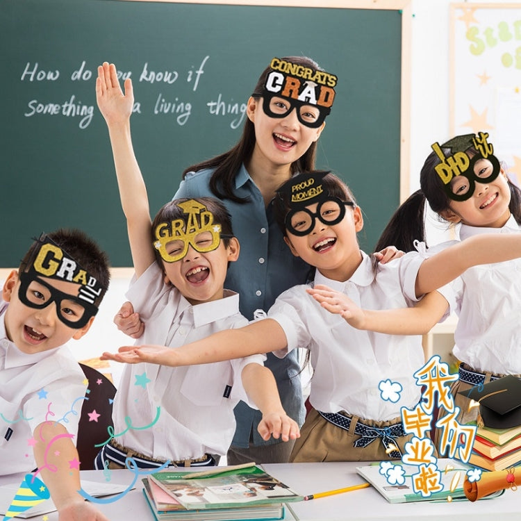 3 PCS Graduation Season Photo Props School Party Funny Glasses, Shape: T Model by bashfashion