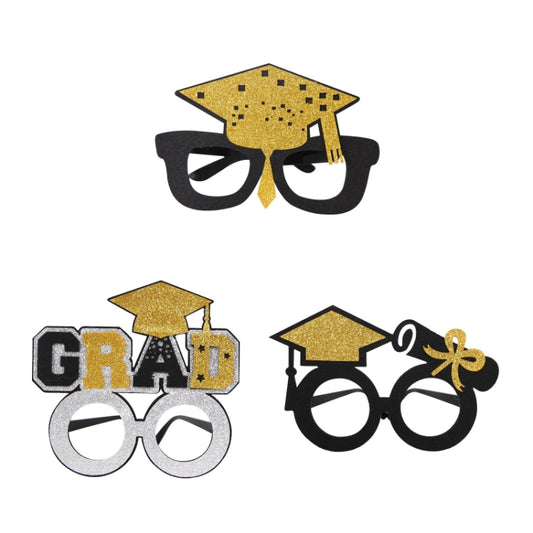 3 PCS Graduation Season Photo Props School Party Funny Glasses, Shape: T Model by bashfashion