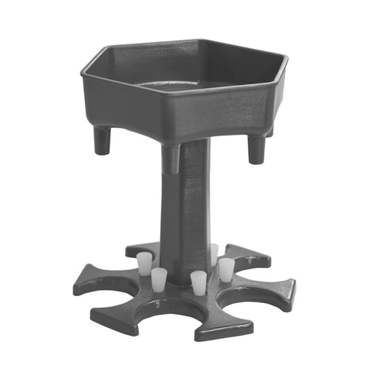 Bar Party 6 Cups Hexagon Wine Dispenser Wine Pourer Gray+6 Transparent Cups by bashfashion