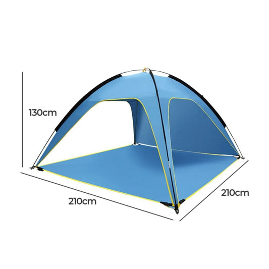 3 Sides Ventilated Spacious Outdoor Big Tent Sunscreen Rainproof Tent,Style: Detachable Base Fabric by bashfashion
