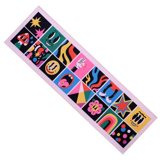 YDJ1223-1 Microfiber Double Sided Fleece Print Quick Dry Portable Sports Towel 30x100cm(Happy) by bashfashion