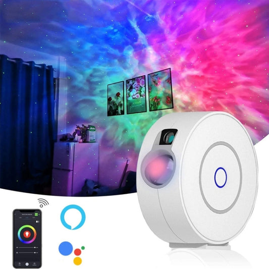 WiFi Graffiti Smart Circular Star Projection Light Home Theater Atmosphere Light(US Plug) by bashfashion