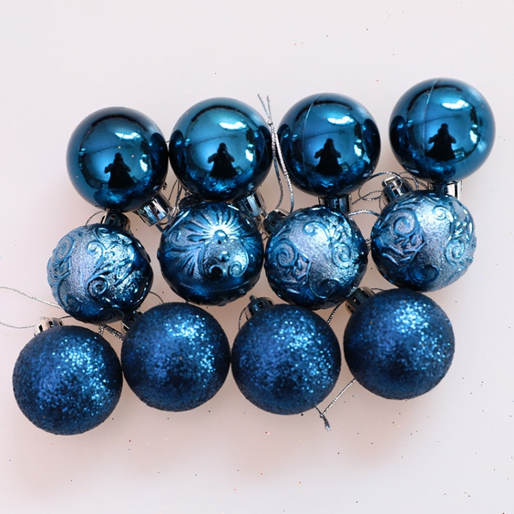 12pcs/pack 4cm Christmas Ball Special Shape + Glitter + Bright Set(Gold) by bashfashion