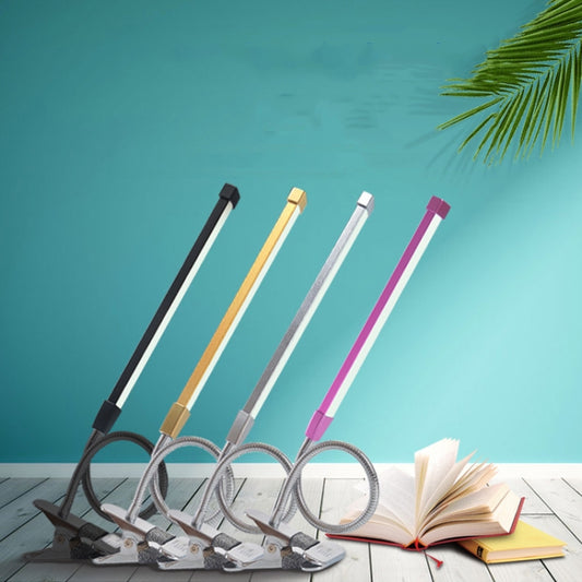 USB Clip Lamp Student Eye Protection LED Dimmable Desk Light(Silver) by bashfashion