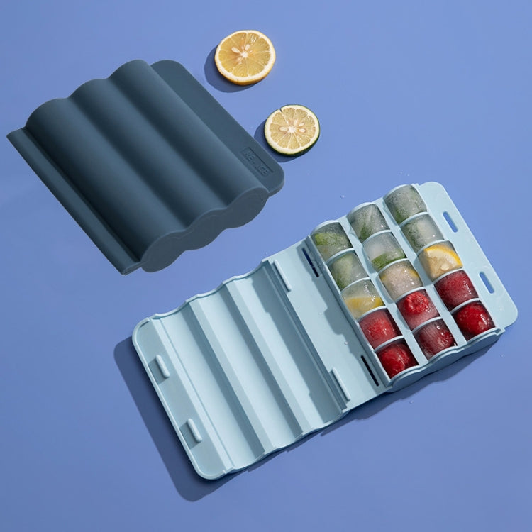 Silicone Ice Box Home-made Complementary Food Ice Hockey Mold(Deep Blue) by bashfashion