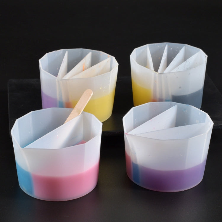 2 PCS DIY Crystal Epoxy Color Separation Cup Silicone Toning Cup, Style: 5 Grid by bashfashion