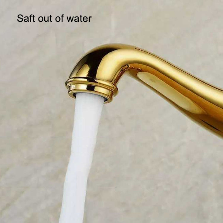 Hot And Cold Mixed Water Basin Imitation Water Faucet, Style: High Model+Water Inlet Pipe by bashfashion