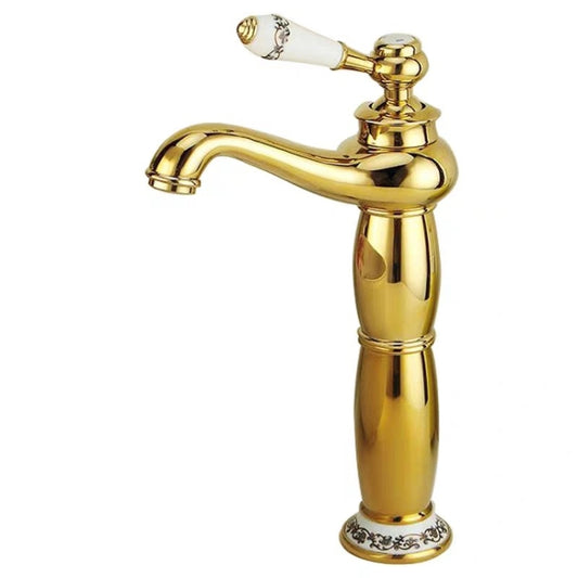 Antique Hot and Cold Bathroom Washbasin Faucet, Style: High Model by bashfashion