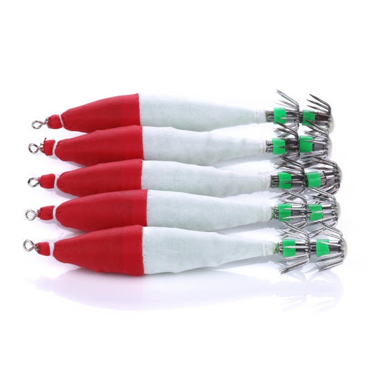 5 PCS / Bag HENGJIA SJ001 Luminous Explosion Squid Hook Deep Sea Fishing Fake Bait(1) by HENGJIA