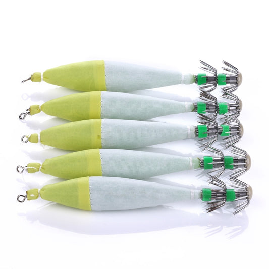 5 PCS / Bag HENGJIA SJ001 Luminous Explosion Squid Hook Deep Sea Fishing Fake Bait(3) by HENGJIA