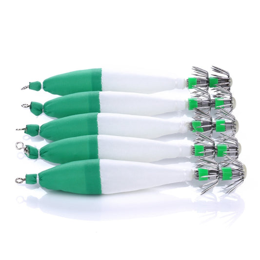 5 PCS / Bag HENGJIA SJ001 Luminous Explosion Squid Hook Deep Sea Fishing Fake Bait(4) by HENGJIA