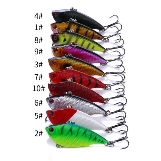 HENGJIA VI022 10g 6cm Plastic VIB Lure Hard Bait With Sound Beads(9) by HENGJIA